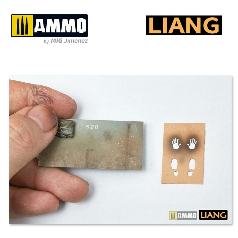 Liang 0004 Handprint &amp;amp; Shoeprint Airbrush Stencils – imagen 4