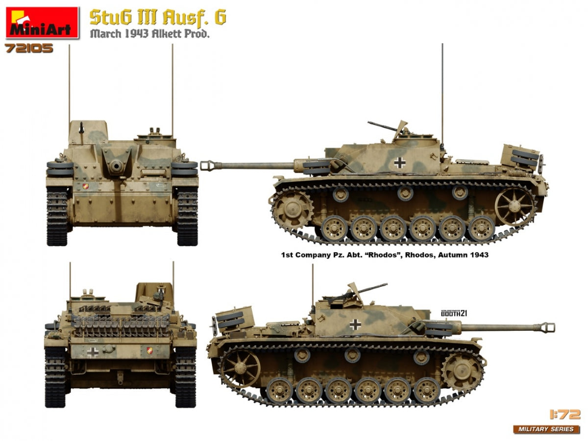 MiniArt 72105 StuG III Ausf. G March 1943 Prod. 1/72 – imagen 15
