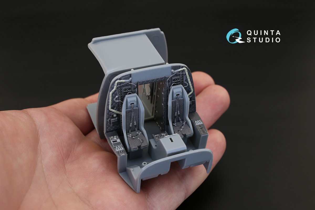 Intérieur imprimé en 3D et coloré sur papier décalcomanie Quinta Studio QD48182 MV-22 Osprey (pour kit HobbyBoss) 1/48 – image 4