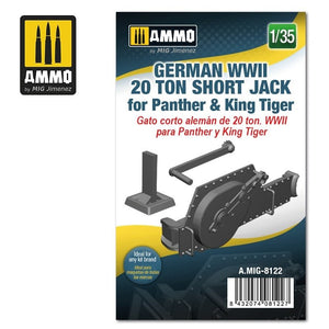 Ammo of Mig 8122 German WWII 20 tons Short Jack for Panther &amp;amp; King Tiger 1/35