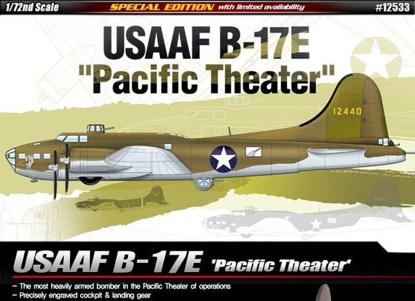 Maquette Academy 12533 ​​B-17E USSAF Théâtre du Pacifique 1/72