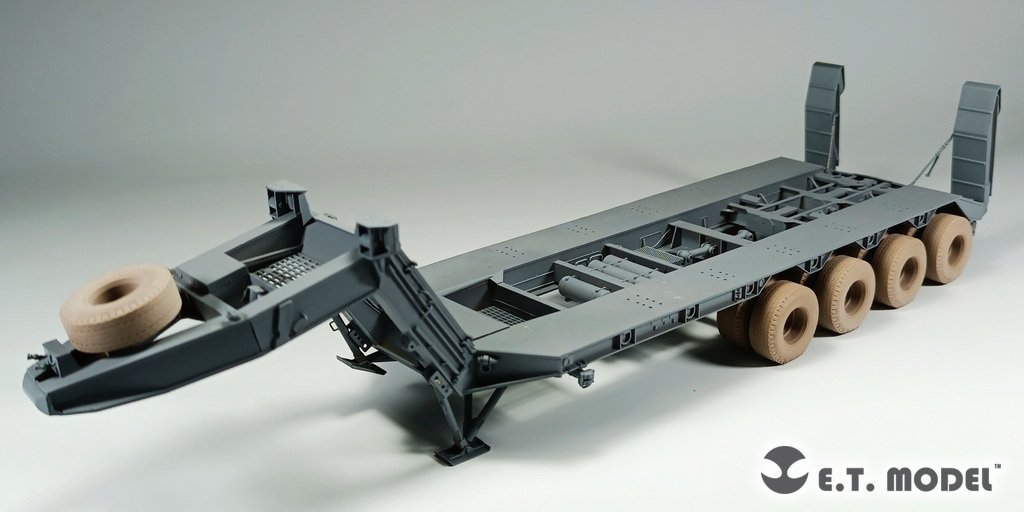 E.T. Model P35-119 US M747 Heavy Equipment Semi-Trailer Sagged wheels For Meng Kit 1/35 – imagen 4