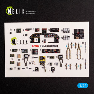 Kelik K72183 B-24H Liberator - interior 3D decals for Airfix kit 1/72