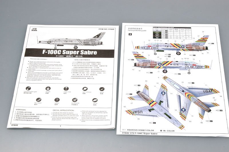 Trumpeter 01648 F-100C Super Sabre 1/72 – imagen 4