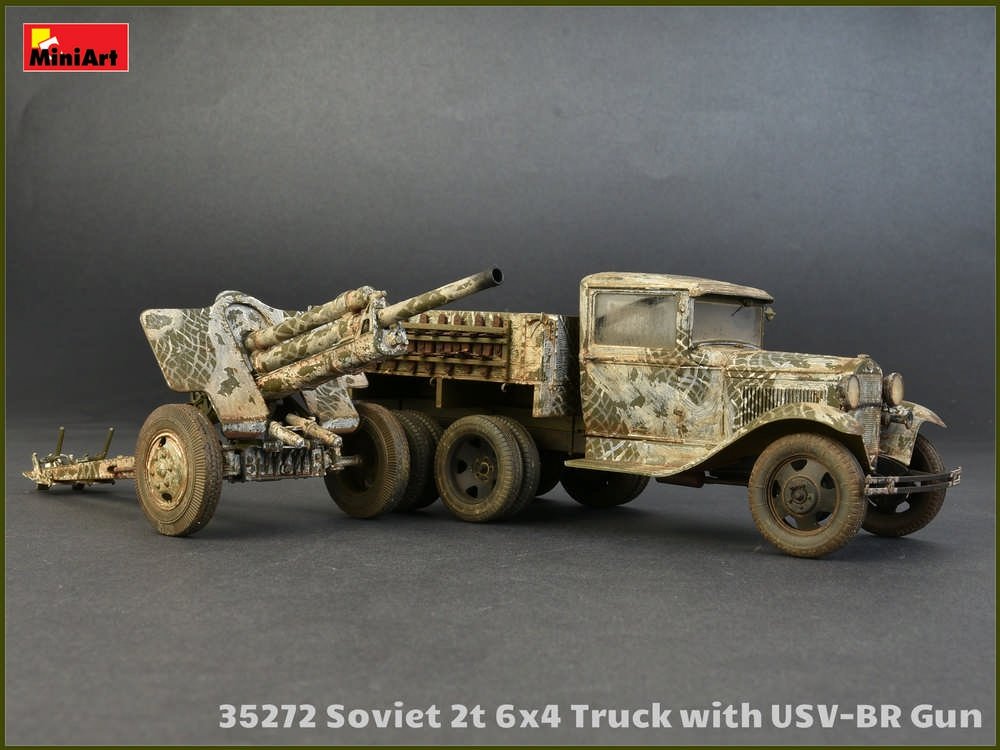 MiniArt 35272 SOVIET 2T 6X4 TRUCK &amp;amp; 76-mm USV-BR GUN 1/35 – imagen 2