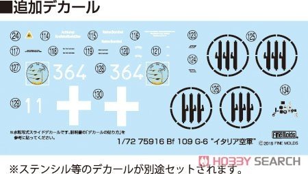 Fine Molds 75916 Bf 109 G-6 Regia Aeronautica 1/72 – imagen 5