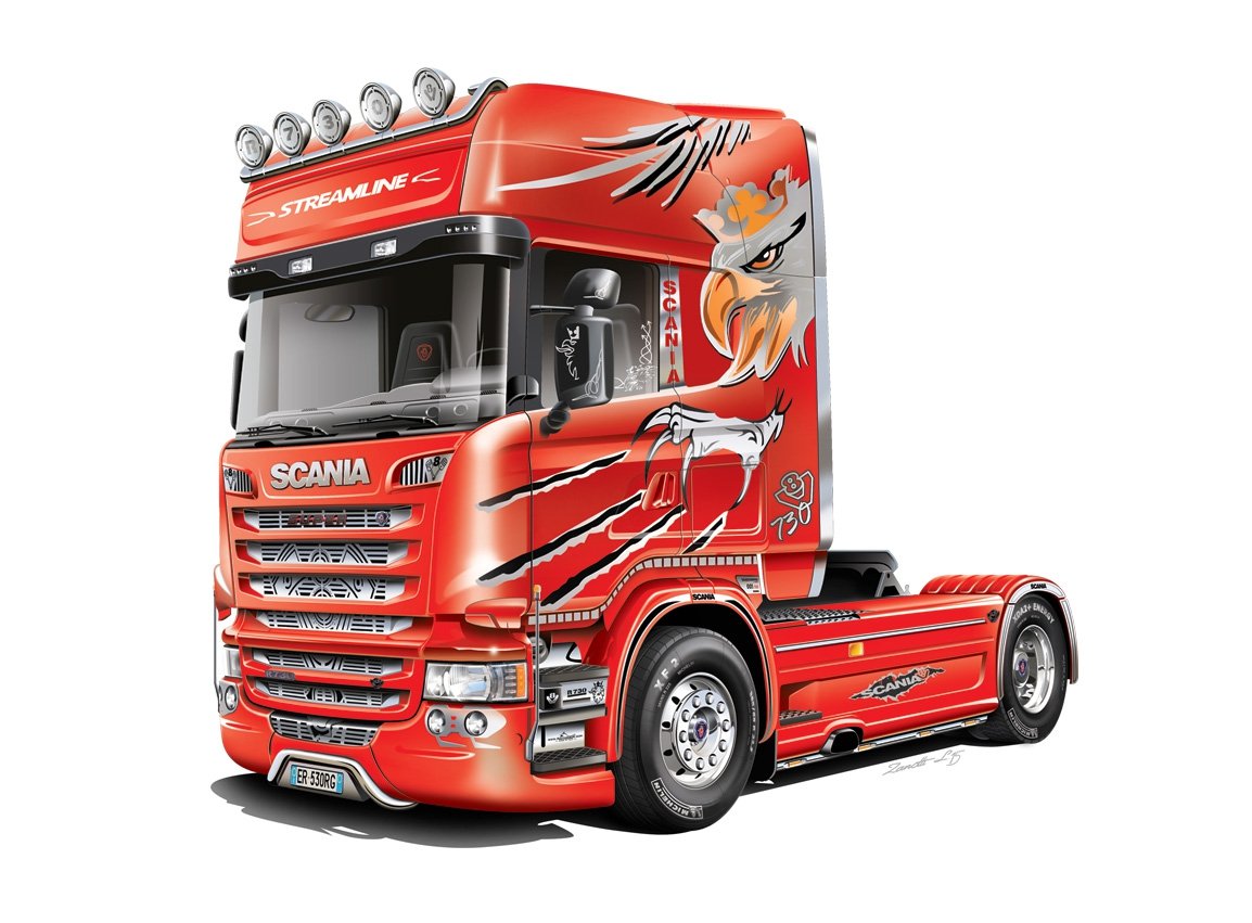 Italeri 3906 SCANIA R730 V8 STREAMLINE SILVER GRIFFIN – immagine 2