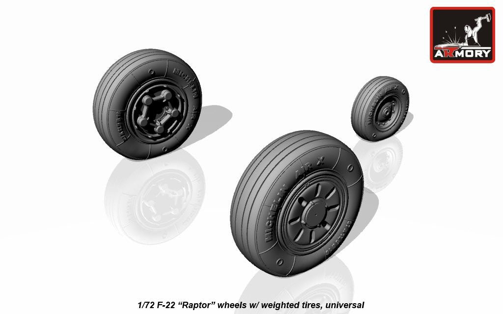 Armory Models AW72315 F-22 Raptor wheels w/ weighted tyres 1/72 – Bild 3