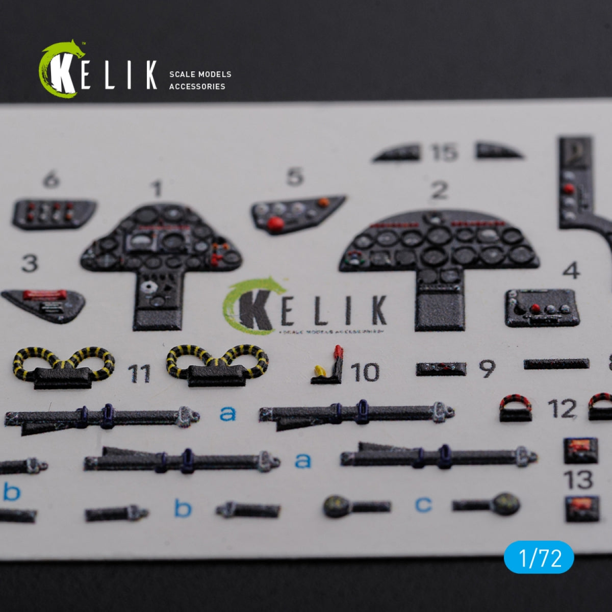 KELIK K72093 Folland Gnat T.1 interior 3D decals for Airfix kit 1/72 – imagen 3