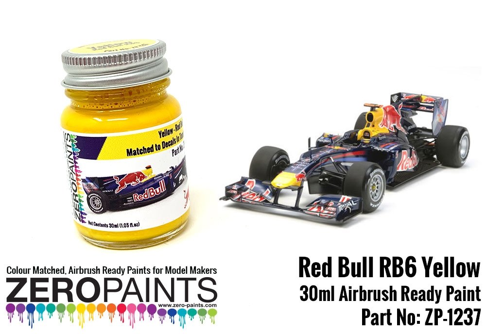 Peinture Zero Paints ZP-1237 Jaune (couleur assortie aux décalcomanies) Red Bull 30 ml