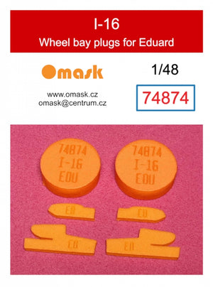 Omask 74874 I-16 wheel bay plugs (for Eduard) 1/48