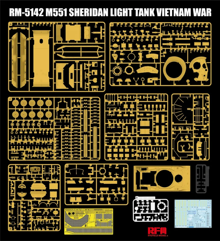 Rye Field Model 5142 M551 Light Tank Sheridan Vietnam War 1/35 – imagen 9