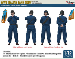 Mirage Hobby 720005 Italian Tank Crew 3D Print 1/72 – immagine 2