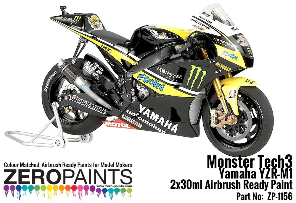 Zero Paints ZP-1156 Monster Tech3 Yamaha YZR-M1 Paint Set 2x30ml – immagine 3