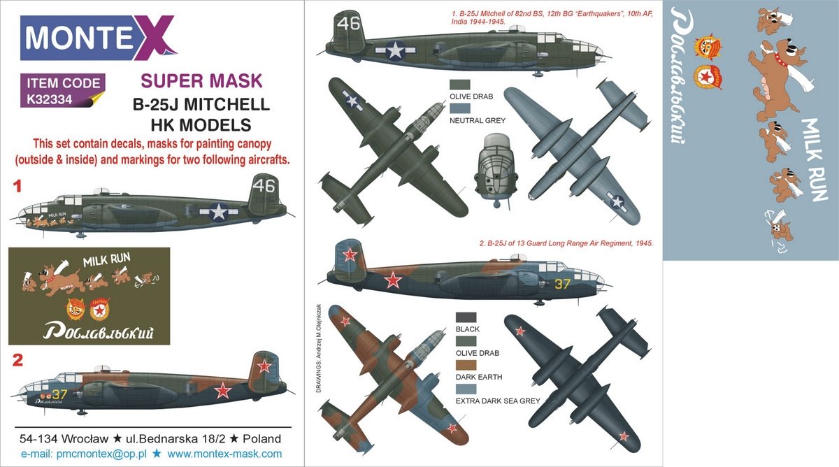 Montex K32334 B-25J MITCHELL 1/32