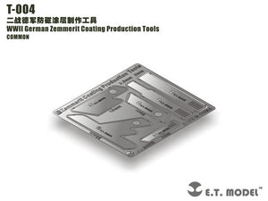 ET modèle T-004 outils de production de revêtement Zemmerit allemand de la Seconde Guerre mondiale