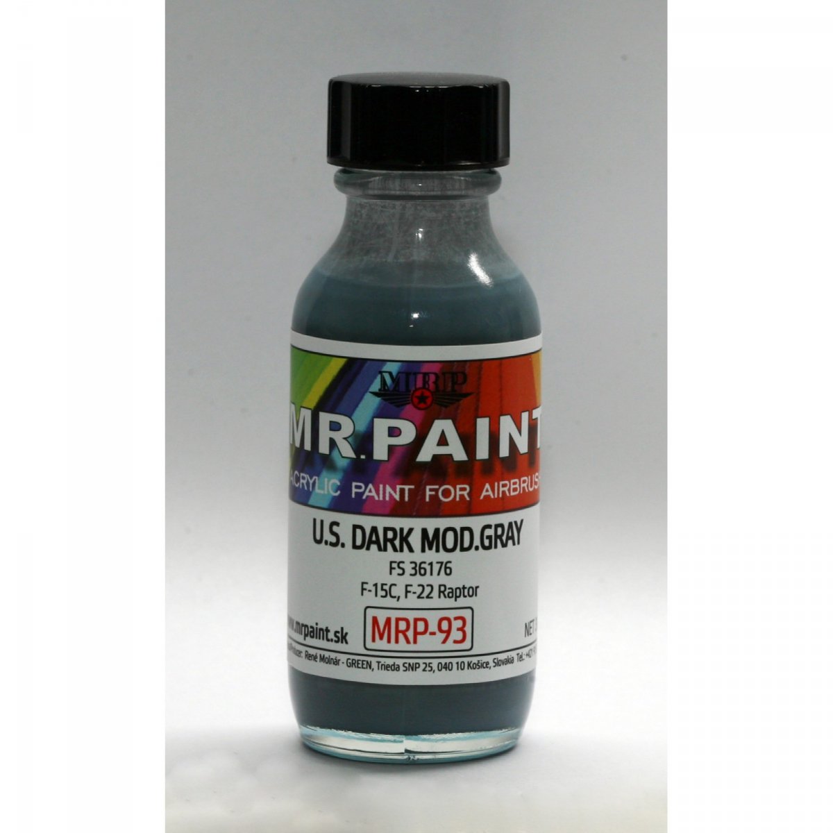 MR. Paint MRP-093 U.S. DARK MOD. GRAY FS36176 F-15C, F-22 Raptor 30ml – imagen 2