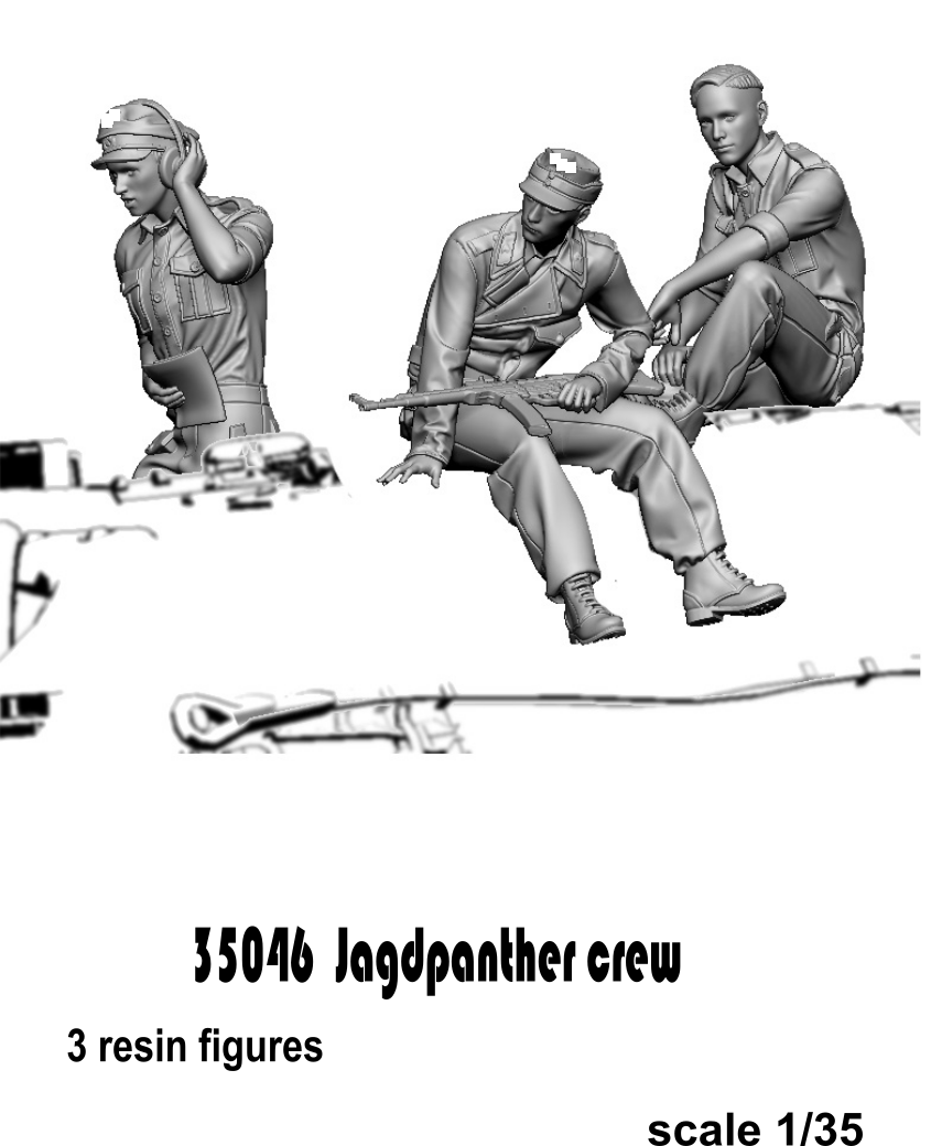 Glowel Miniatures 35046 Équipage de Jagdpanther 1/35