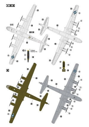 Hobby 2000 72070 B-29 Superfortress ( ACADEMY + CARTOGRAF + MASKI ) 1/72 – immagine 4