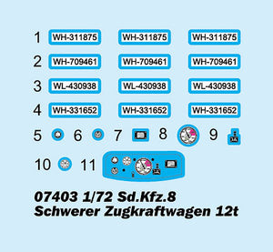 Trumpeter 07403 German Sd.Kfz. 8 schwerer Zugkraftwagen 12t 1/72 – zdjęcie 4