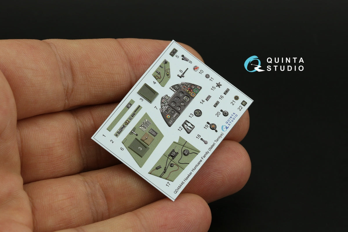 Quinta Studio QD48446 Hurricane family 3D-Printed coloured Interior on decal paper (Italeri/Tamiya) 1/48 – imagen 4