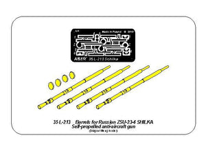 Canons Aber 35L-213 pour canon antiaérien automoteur russe ZSU-23-4 Shilka (1/35)