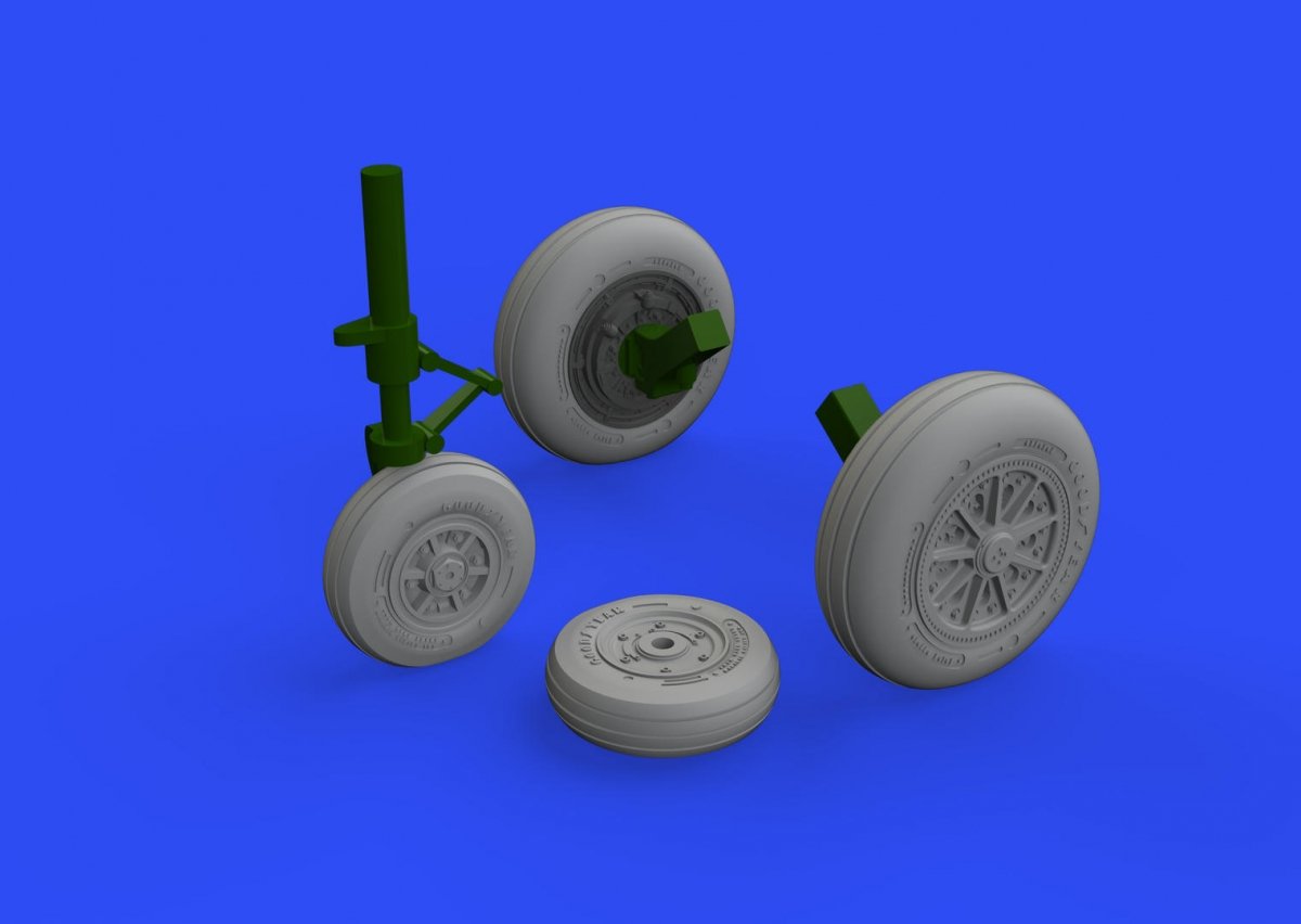 Eduard 648524 F-104 wheels late 1/48 KINETIC MODEL – imagen 2