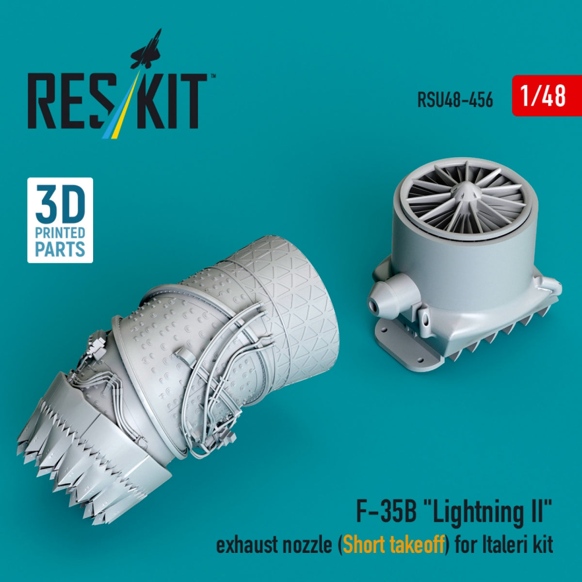 RESKIT RSU48-0456 F-35B &amp;quot;Lightning II&amp;quot; exhaust nozzle (Short takeoff) for Italeri kit (3D printed) 1/48 – imagen 3