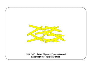 Aber 350L-07 Set of 12 pcs 127 mm universale barrels for U.S. Navy ships 1/350 – Bild 8