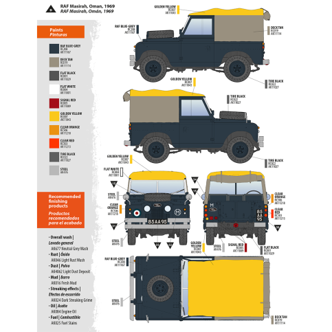 AK Interactive AK35012 LAND ROVER 88 SERIES IIA ROVER 8 1/35 – imagen 16