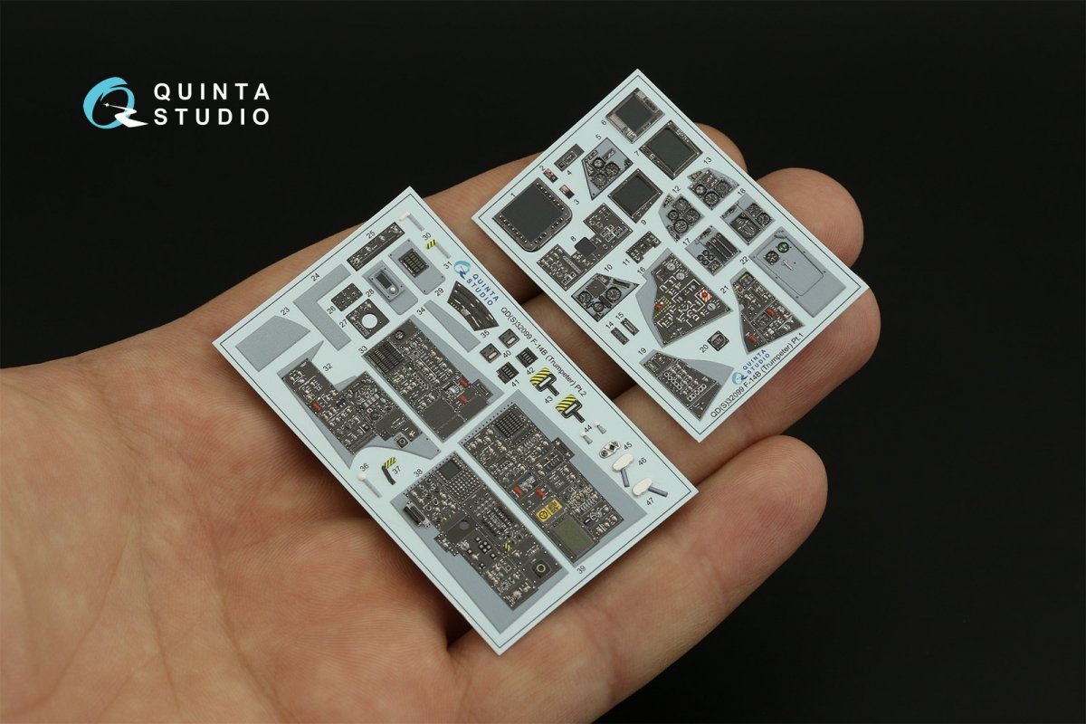 Quinta Studio QDS-32099 F-14B 3D-Printed &amp;amp; coloured Interior on decal paper (Trumpeter) (Small version) 1/32 – imagen 8