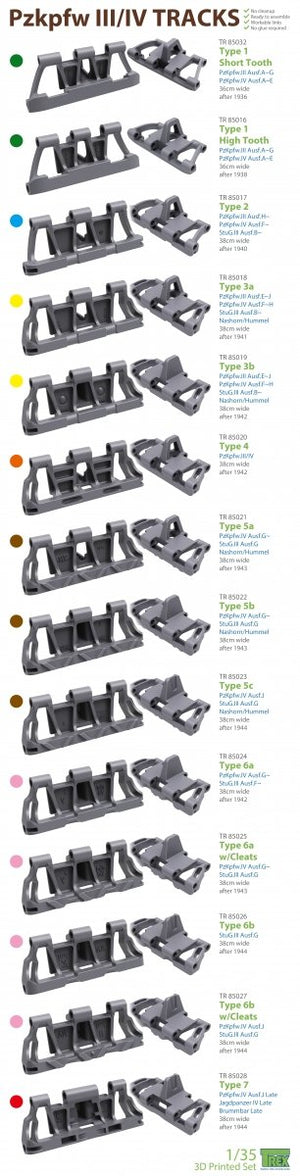 T-Rex Studio TR85032 PzKpfw III/IV Tracks Type 1 Short Tooth 1/35 – Bild 5
