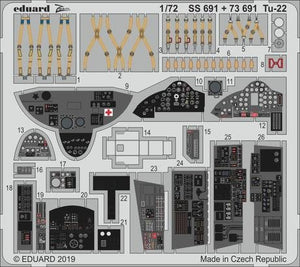 Intérieur du Tu-22 Eduard 73691 au 1/72 TRUMPETER