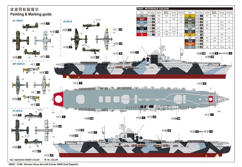 Trumpeter 05627 German Navy Aircraft Carrier DKM Graf Zeppelin 1/350 – image 3