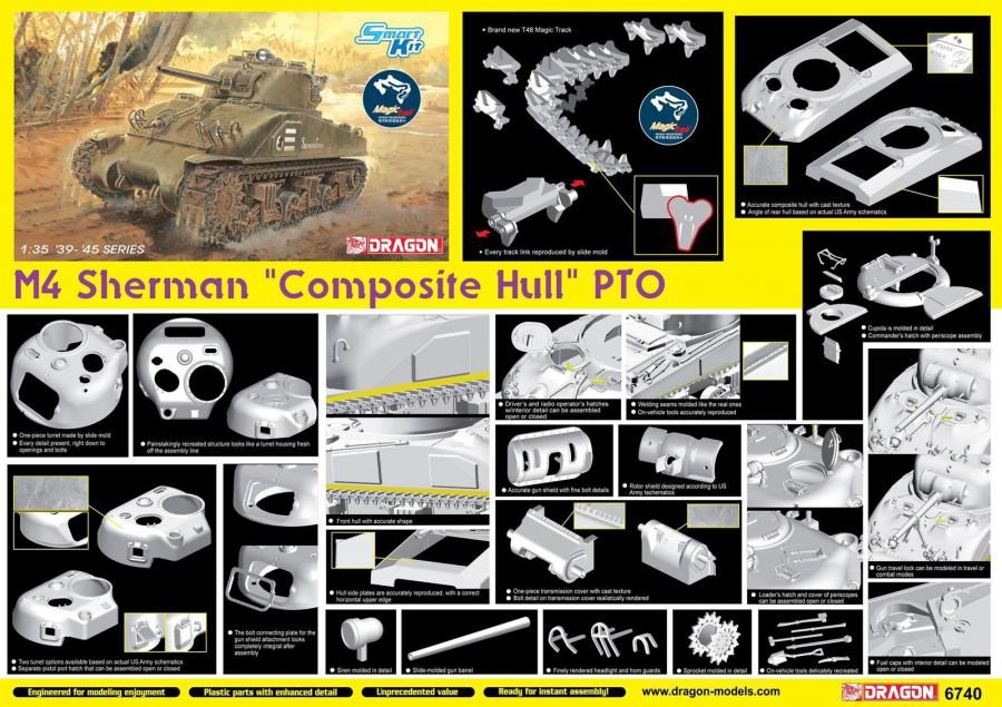 Dragon 6740 M4 Sherman &amp;quot;Composite Hull&amp;quot; PTO 1/35 – imagen 2