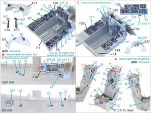 Quinta Studio QD32036 F-4D 3D-Printed &amp;amp; coloured Interior on decal paper (Tamiya) 1/32 – imagen 13