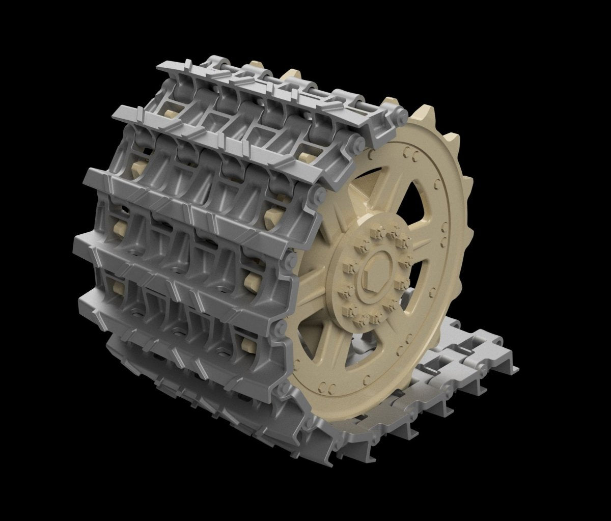 Panzer Art TR35-018 Entwicklungfahrzeug E-25 tracks + correct drive wheels 1/35 – immagine 4
