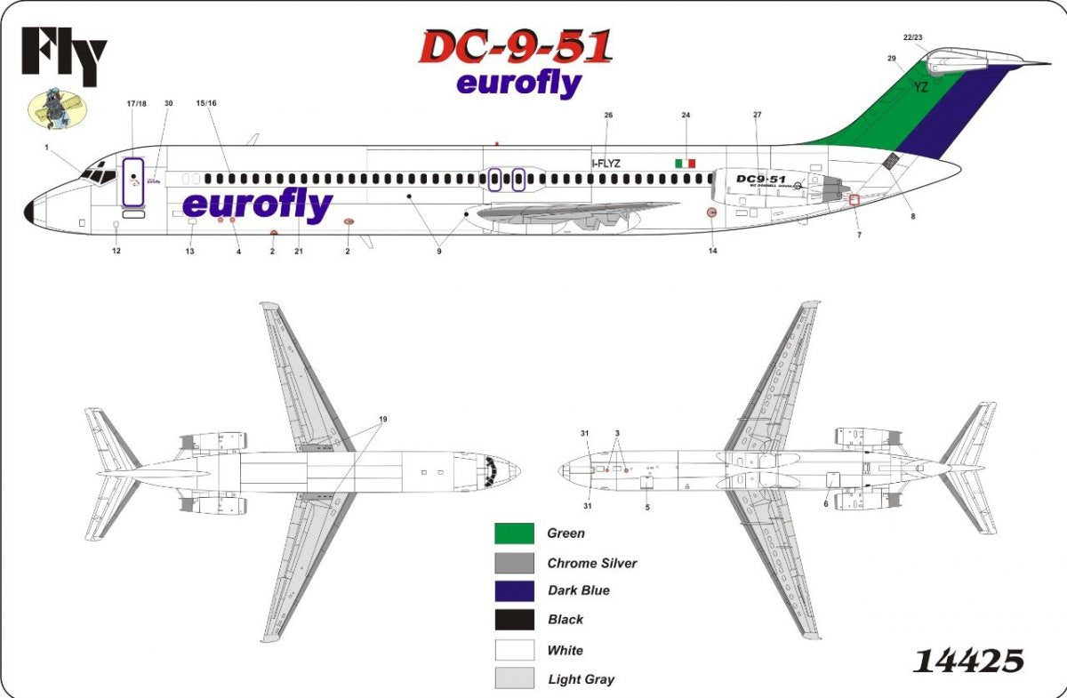 Vol 14425 DC 9-51 eurofly (1/144)