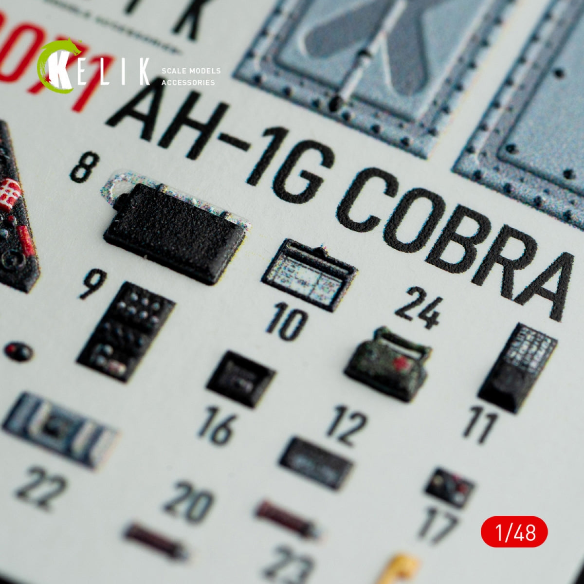 KELIK K48071 AH-1G INTERIOR 3D DECALS FOR ICM/SPECIALHOBBY KIT 1/48 – imagen 5