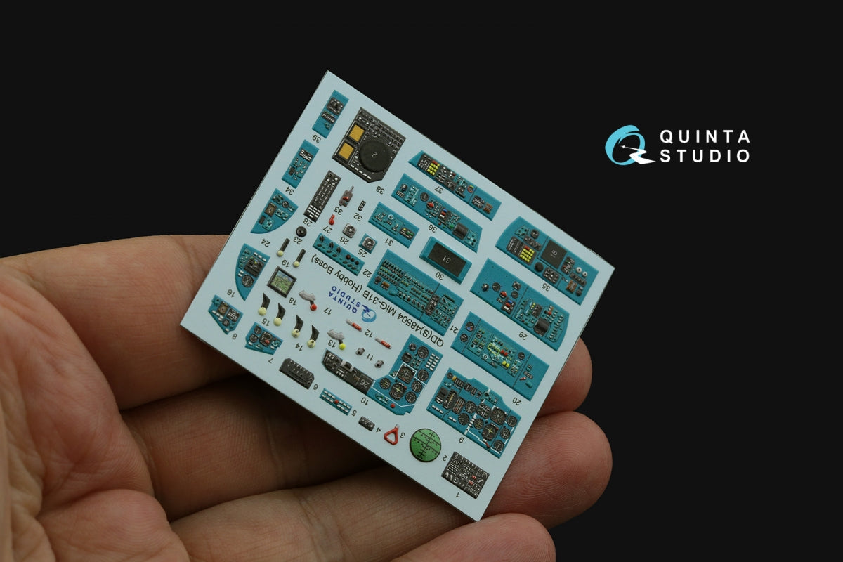 Quinta Studio QDS-48504 MiG-31B 3D-Printed &amp;amp; coloured Interior on decal paper (Hobby Boss) (Small version) 1/48 – imagen 6