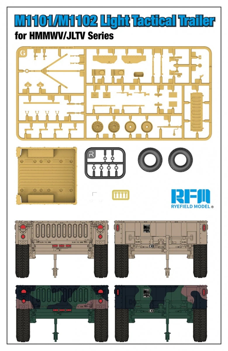 Remorque tactique légère Rye Field modèle 5117 M1101/M1102 pour HMMWV/JLTV série 1/35 – image 2