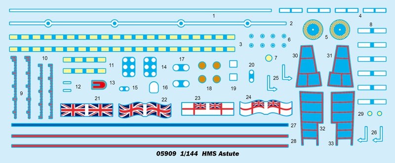 Trumpeter 05909 HMS Astute 1/144 – imagen 3