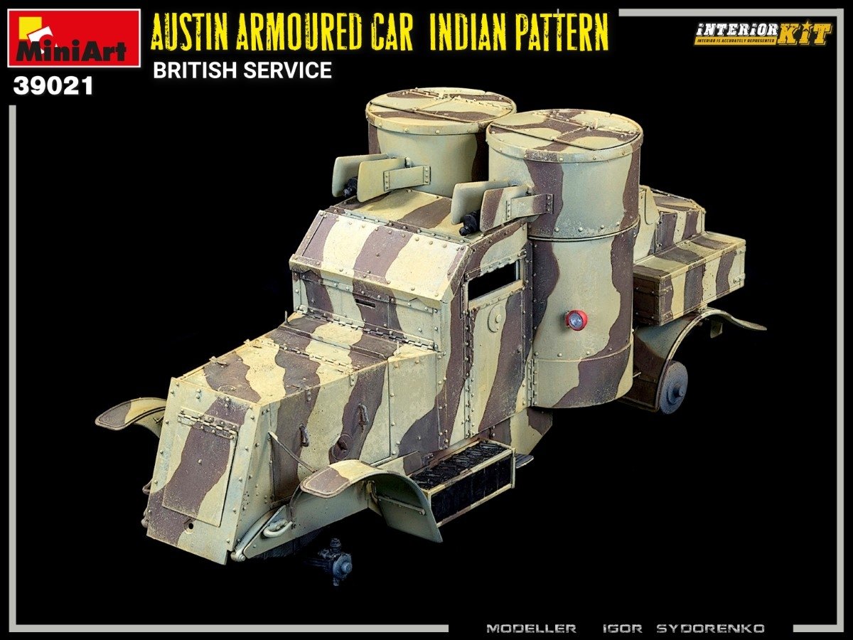 Miniart 39021 Voiture blindée Austin, modèle indien. Service britannique. Maquette intérieure 1/35 – image 21