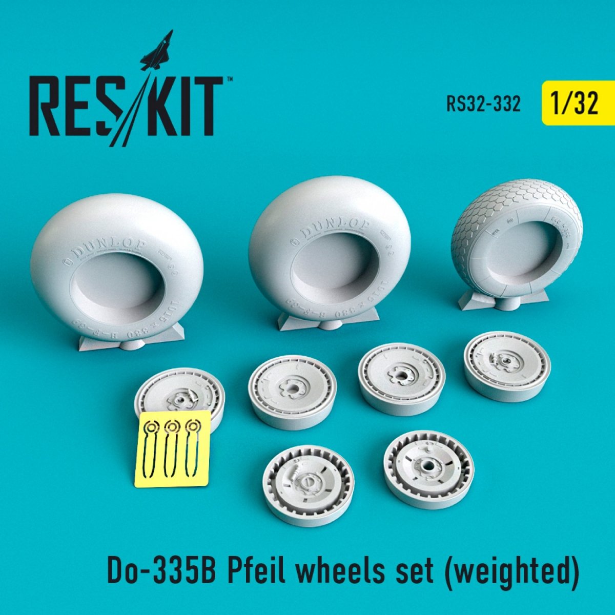 RESKIT RS32-0332 DO-335В "PFEIL" WHEELS SET (WEIGHTED) 1/32