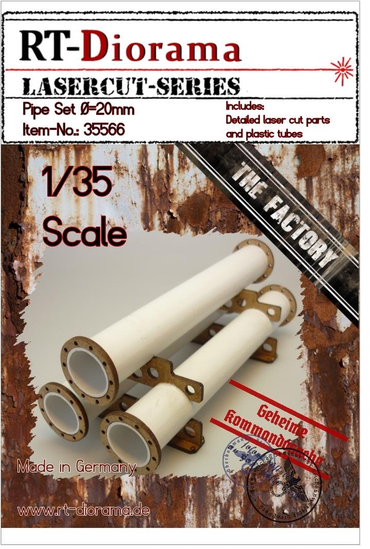 RT-Diorama 35566 Pipe Set D=20mm (3pcs.) 1/35