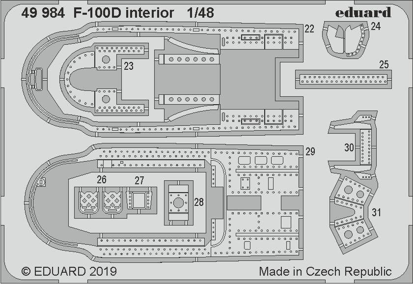 Intérieur du F-100D Eduard 49984 au 1/48 TRUMPETER – image 2