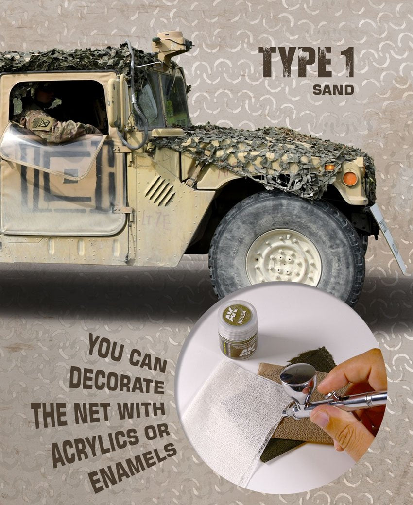 AK Interactive AK8060 CAMOUFLAGE NET SAND TYPE 1 – immagine 2