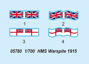 Trumpeter 05780 HMS Warspite (1915) 1/700 – imagen 7