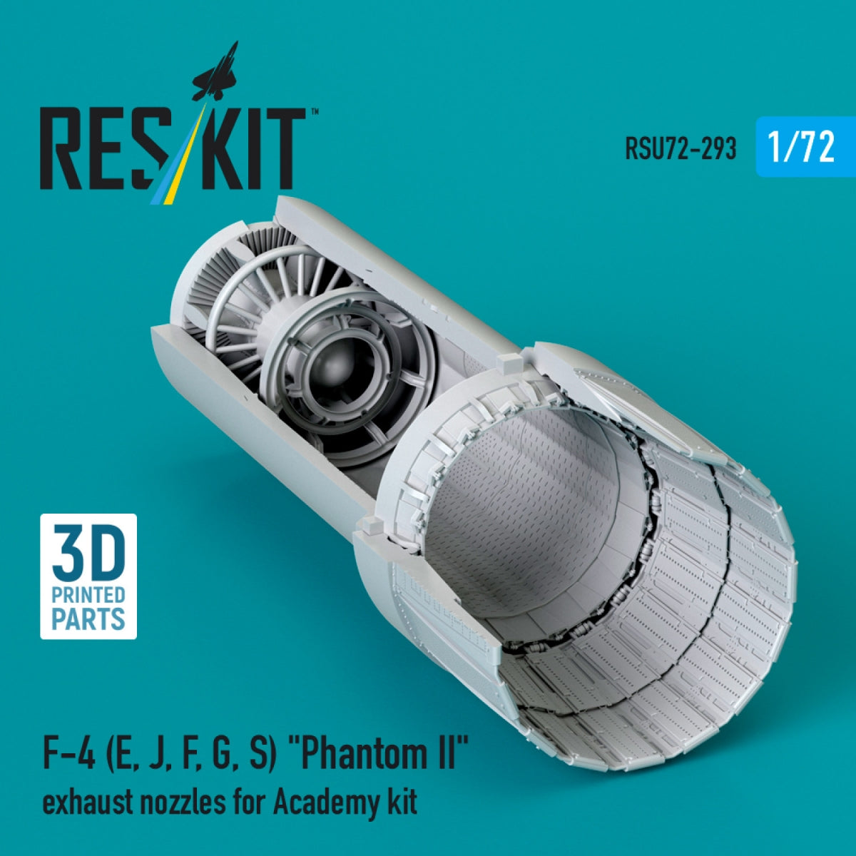 RESKIT RSU72-0293 F-4 (E, J, F, G, S) « Phantom II » tuyères d&amp;#39;échappement pour maquette Academy (impression 3D) 1/72 – image 2