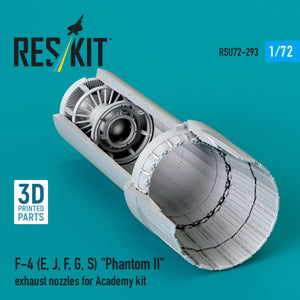 RESKIT RSU72-0293 F-4 (E, J, F, G, S) « Phantom II » tuyères d&amp;#39;échappement pour maquette Academy (impression 3D) 1/72 – image 2